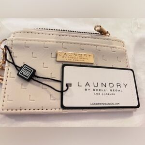 Laundry By Shelli Segal Cream Wallet with Gold Accents
